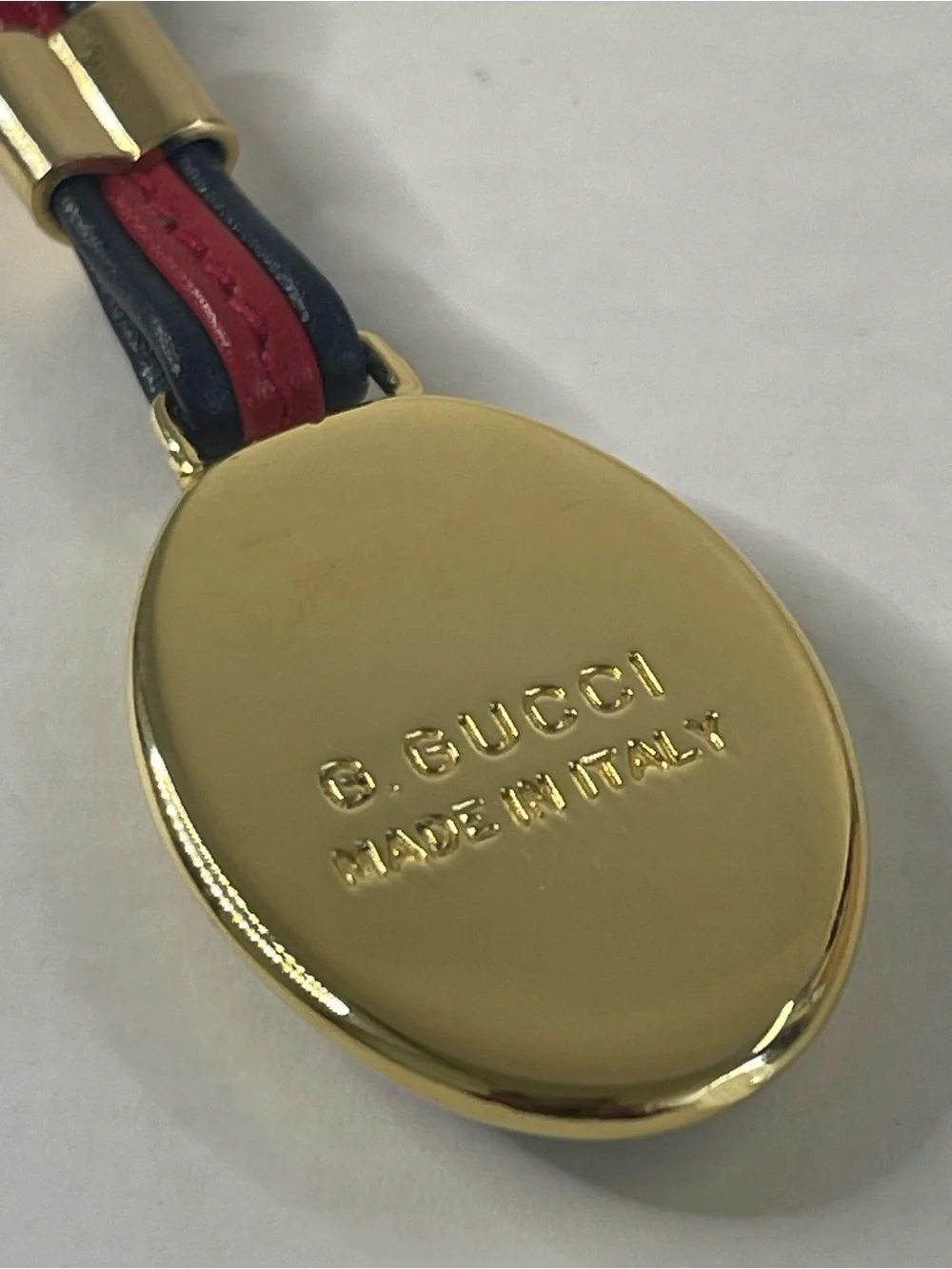Gucci Double G Oval Keychain
